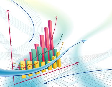Abstract business graph clipart