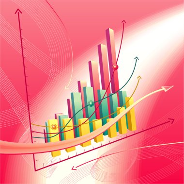 Abstract business graph clipart