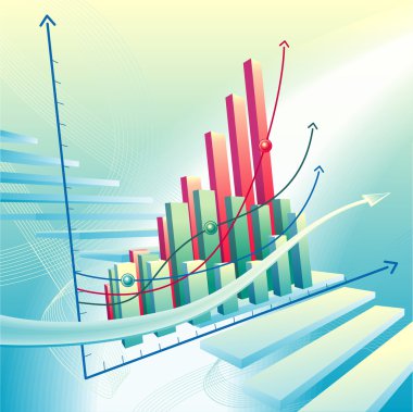 Abstract business graph clipart