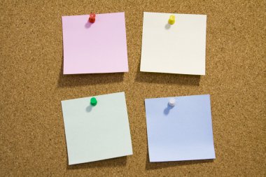 Notes on corkboard clipart