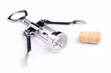 Cork and corkscrew clipart