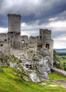 Old castle ruins in Poland in Europe clipart