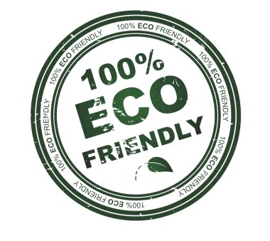 Round stamp with text: 100% Eco Friendly clipart