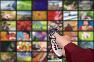 Digital television. Remote control. clipart