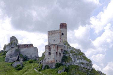 Old castle ruins in Poland in Europe clipart