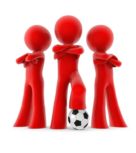 Mini equipo de fútbol — Foto de Stock