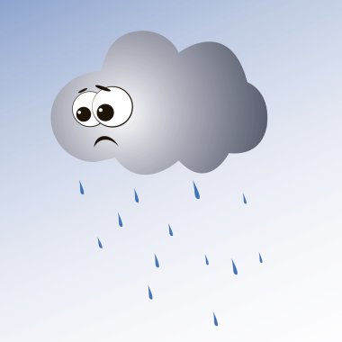 Cartoon raincloud clipart