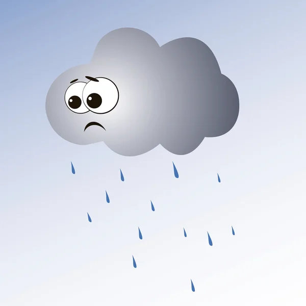 Cartoon raincloud — Stock Vector