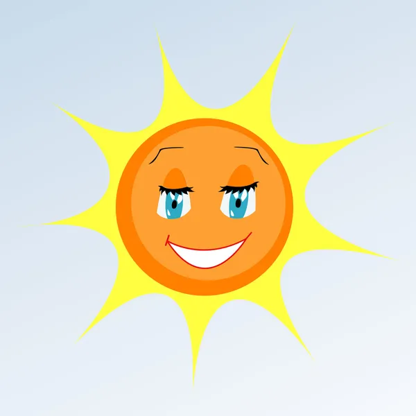 Usměvavá kreslený slunce — Stockový vektor