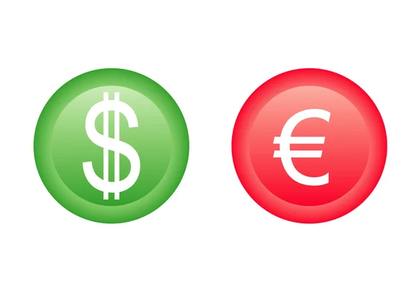 Iconos de dinero signos — Vector de stock