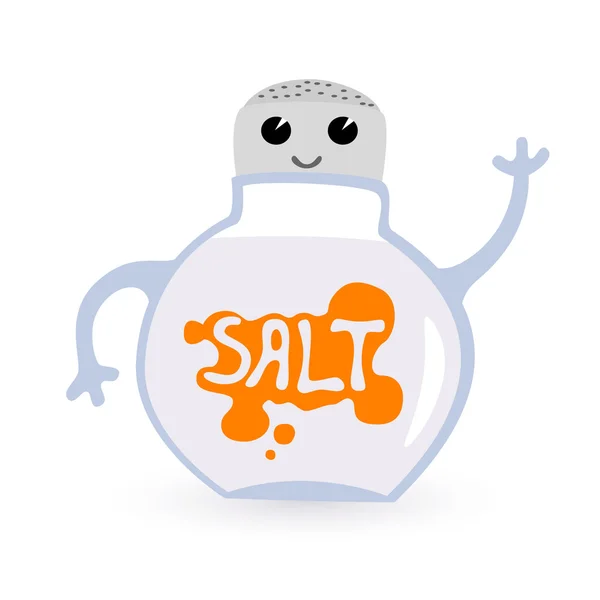 Funny salt-cellar — Stock Vector