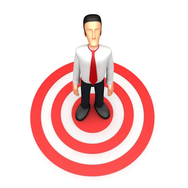 Businessman stands in the target — Stock Photo, Image