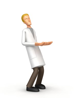 Doctor holds great weight clipart