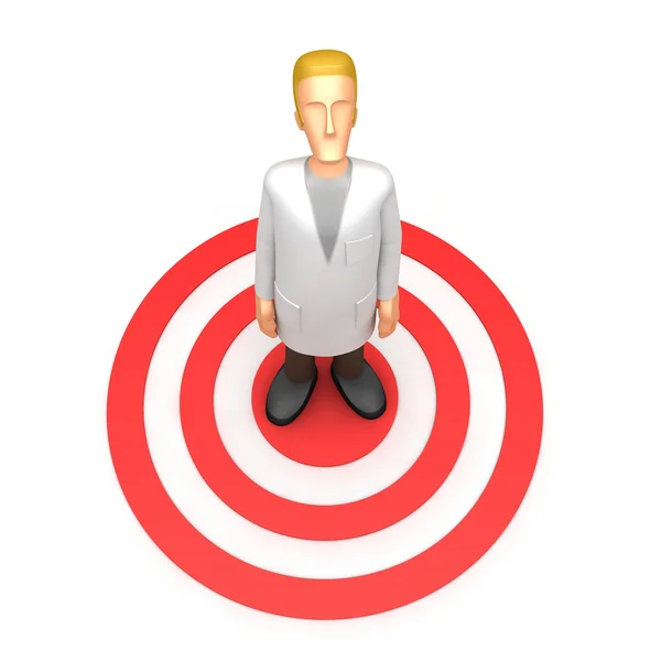 Doctor stands in the target — Stock Photo, Image
