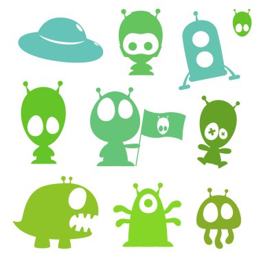 Ufo collection clipart