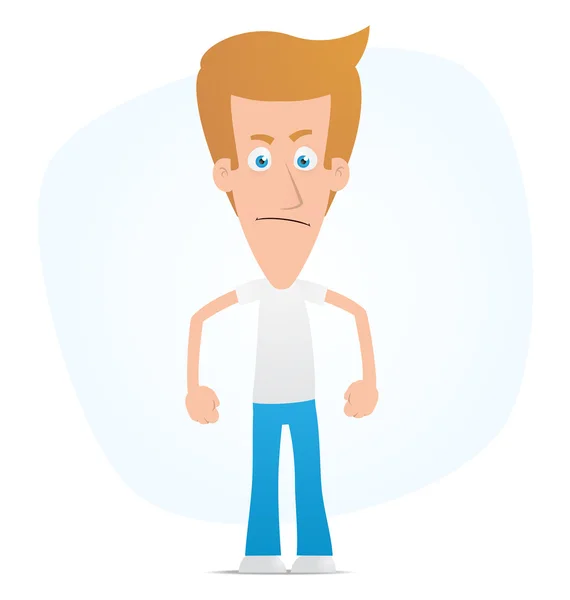 Angry casual man — Stock Vector