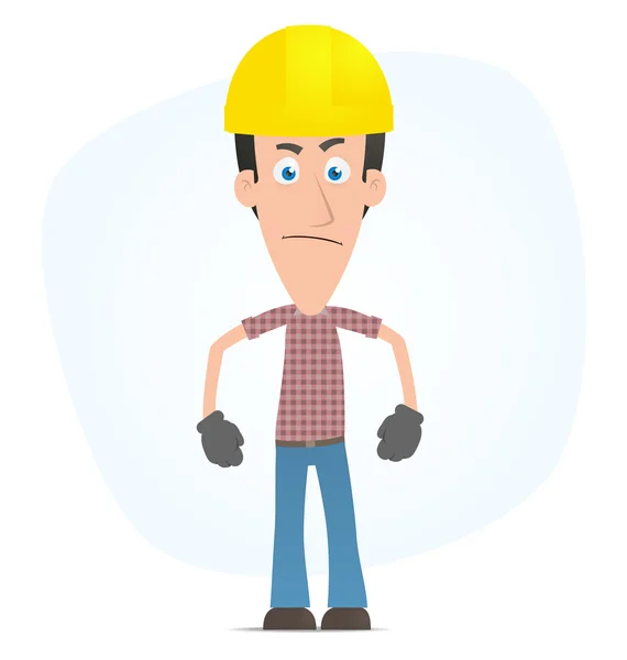 Angry builder — Stock Vector