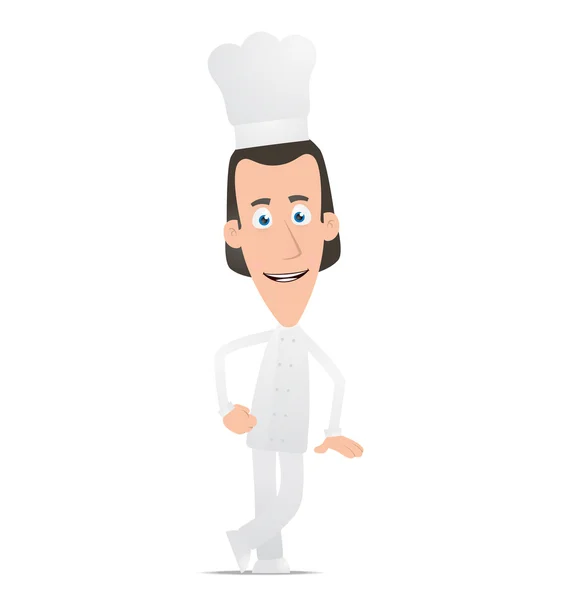Chef stands next to a blank place — Stock Vector