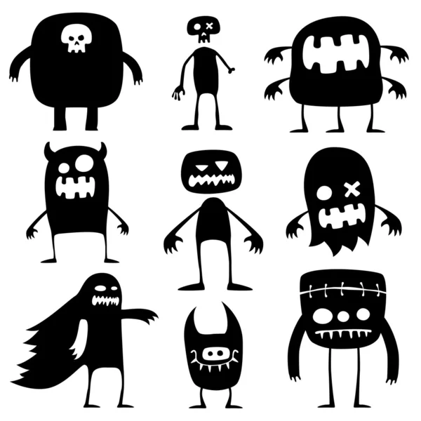 Monstres Halloween — Image vectorielle