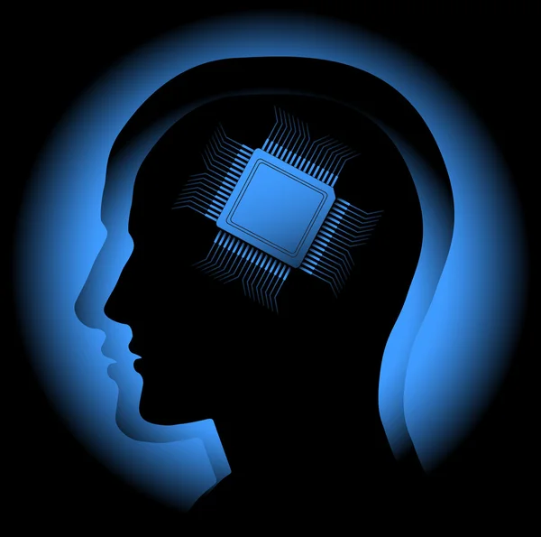 Digitální mozek — Stockový vektor