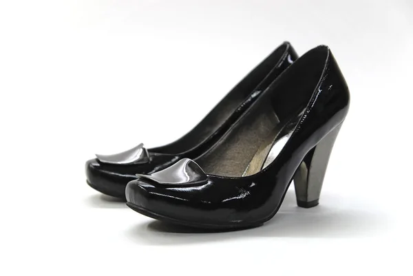 Sexy nero scarpe tacchi alti — Foto Stock