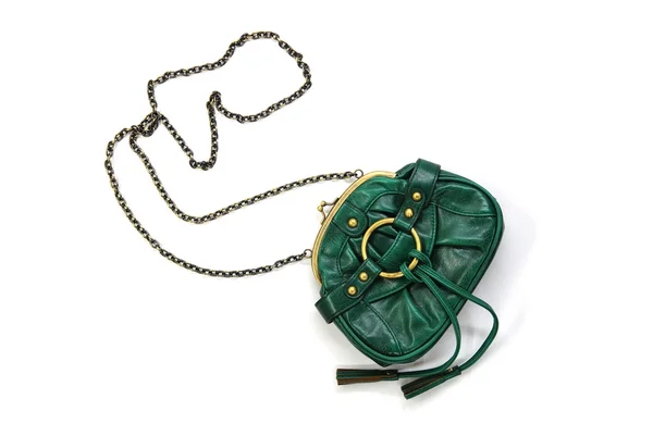 Маленький зелений сумочка — стокове фото