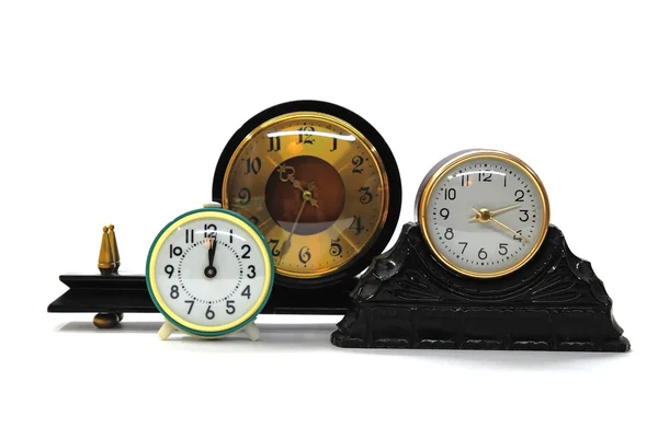 Três relógios retro — Fotografia de Stock