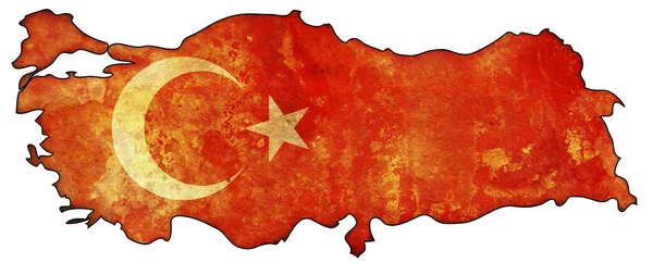Turkey flag on territory — Stock Photo, Image