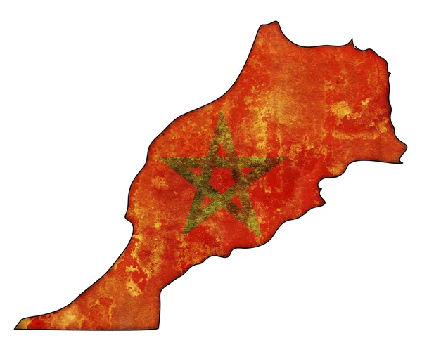 Marocko flagga på territorium — Stockfoto