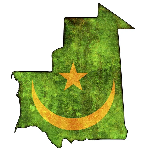 Bandiera Mauritania sul territorio — Foto Stock