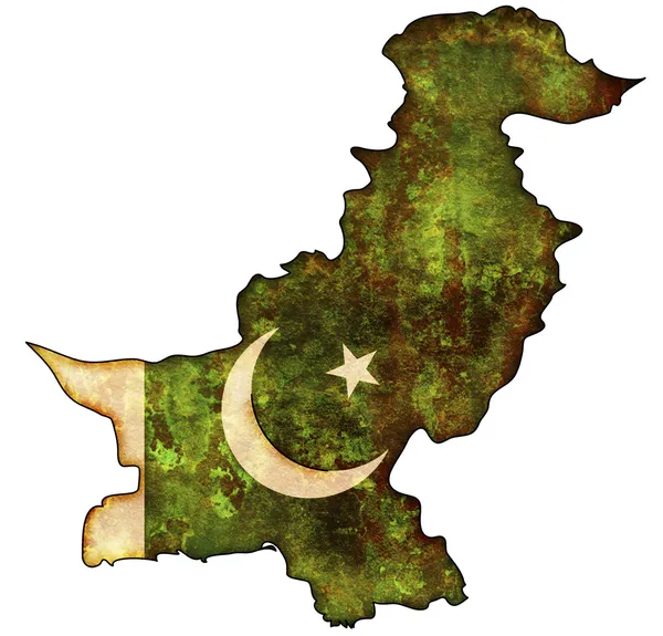 Pakistan flagga på territorium — Stockfoto