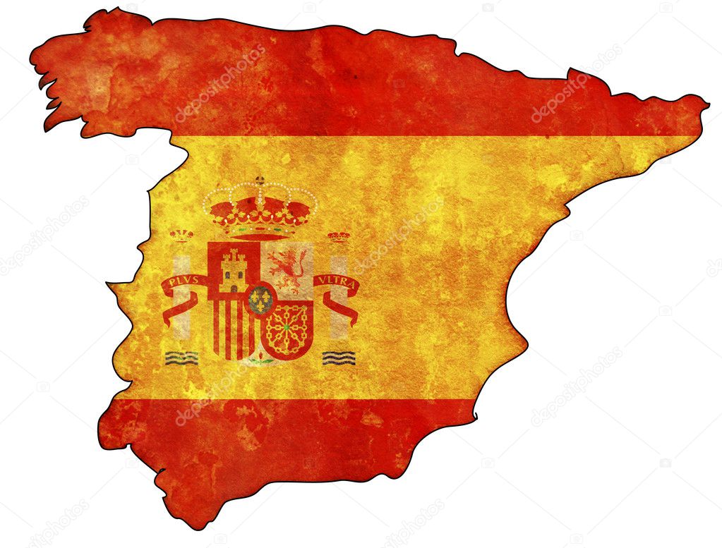 Spain flag on territory