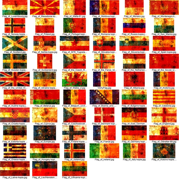 Ευρωπαϊκές σημαίες — Φωτογραφία Αρχείου