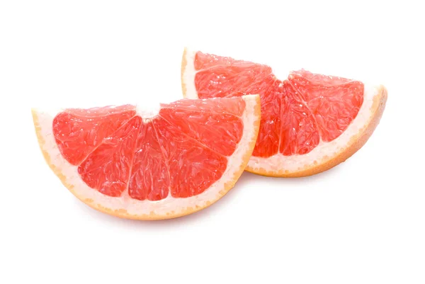 Twee segmenten van grapfruit — Stockfoto