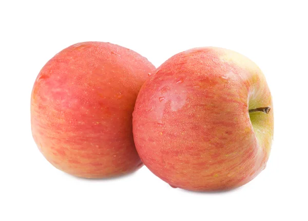 Två färska äpple rygg mot rygg — Stockfoto