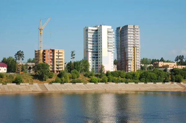 Block of flats and buildings under construction — Stock Photo, Image