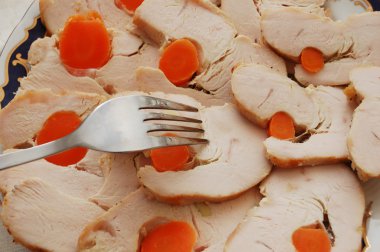 Slices of white meat clipart