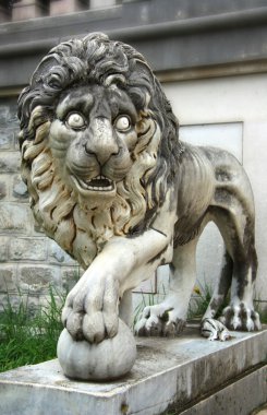 Lion from Pelesh Palas in Romania clipart