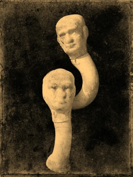 Голова человека из тыквы — стоковое фото