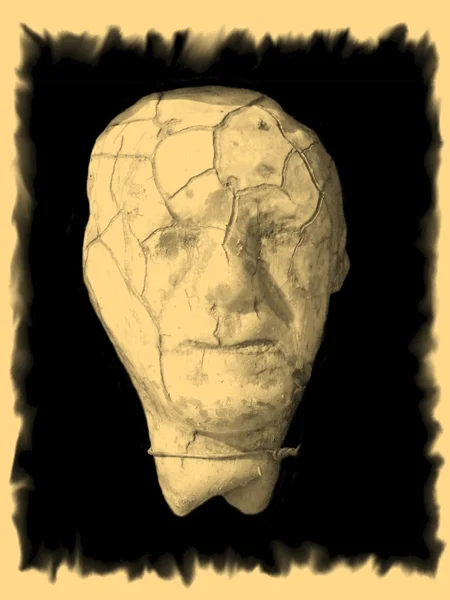 Human head from pumpkin — Stock Photo, Image