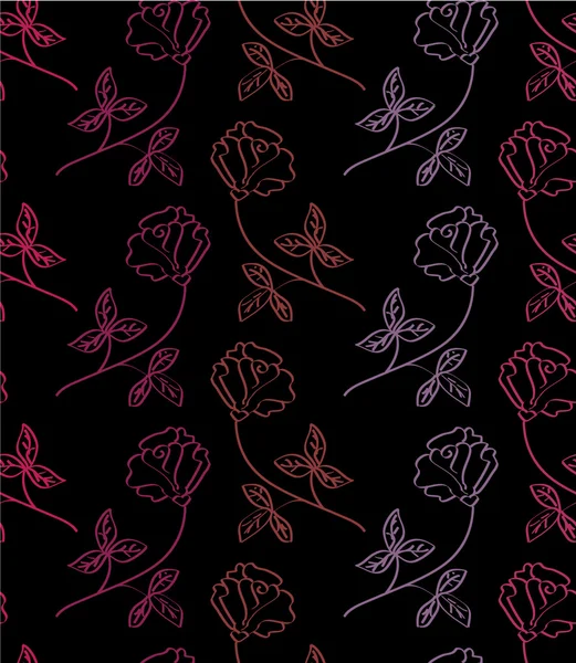 Rose patrón sin costura — Archivo Imágenes Vectoriales