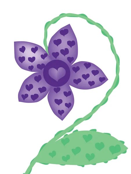Flor violeta — Vector de stock