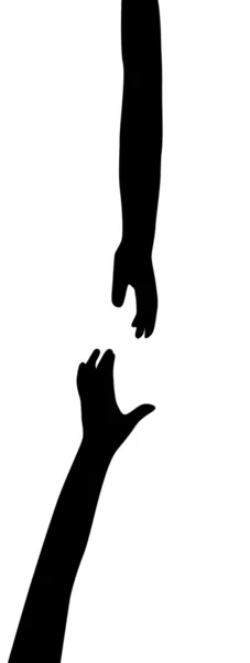 Zwei Hände — Stockvektor