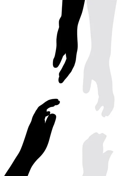 Ruce symbol pomoci — Stockový vektor