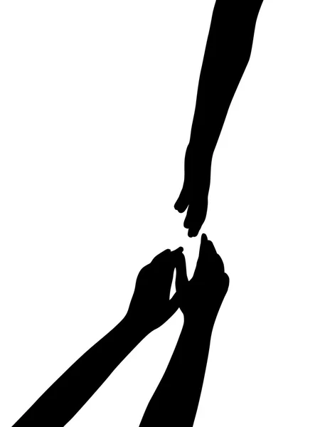 Hände Symbol der Hilfe — Stockvektor