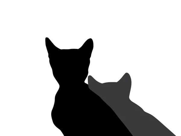 Siluetas de gatos — Vector de stock