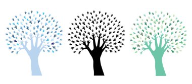 Set of hand trees clipart