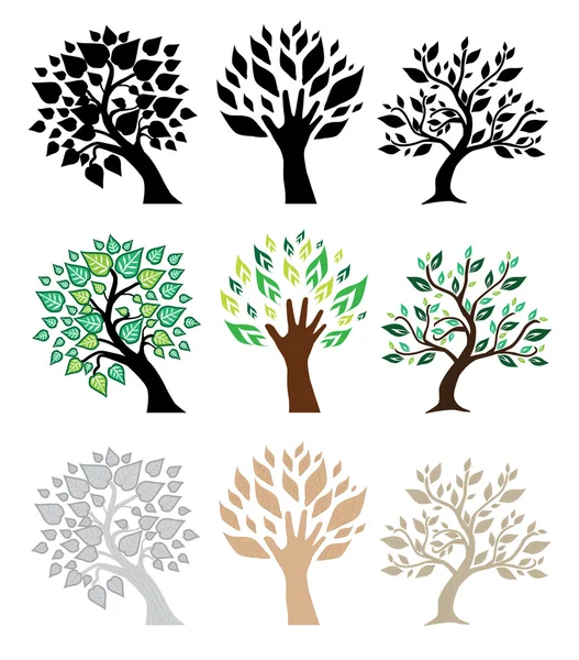 Sada stromů — Stockový vektor