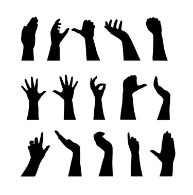 Hand silhouettes clipart