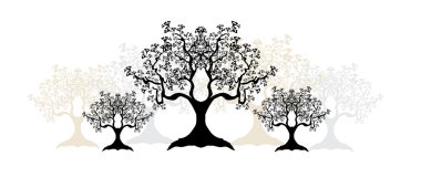 Tree silhouettes clipart